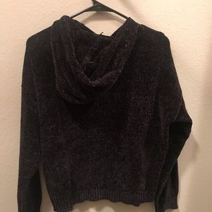 Chenille hooded sweater